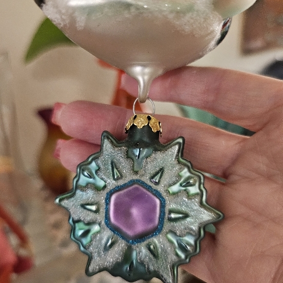 Blown Glass Santa and Snowman Ornament - Picture 9 of 13